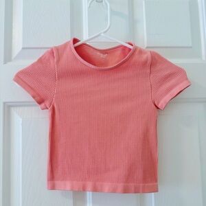 urban outfitters pink ribbed crop top